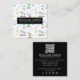 Chemie-Versuchstuben Labrador QR-Code Quadratische Visitenkarte