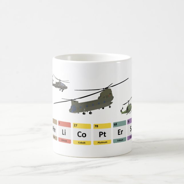 Chemie von Militärhubschraubern Kaffeetasse (Mittel)