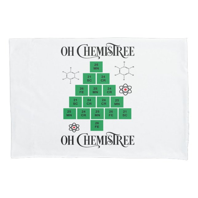 Chemie Weihnachtsbaum Kissenbezug (Vorderseite)