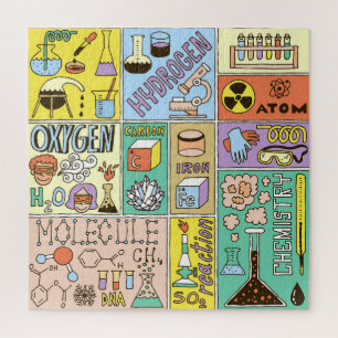 Chemie-Wissenschaft Vintage-Illustrations-Set