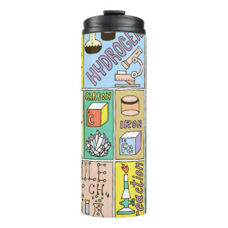 Chemie-Wissenschaft Vintage-Illustrations-Set Thermosbecher