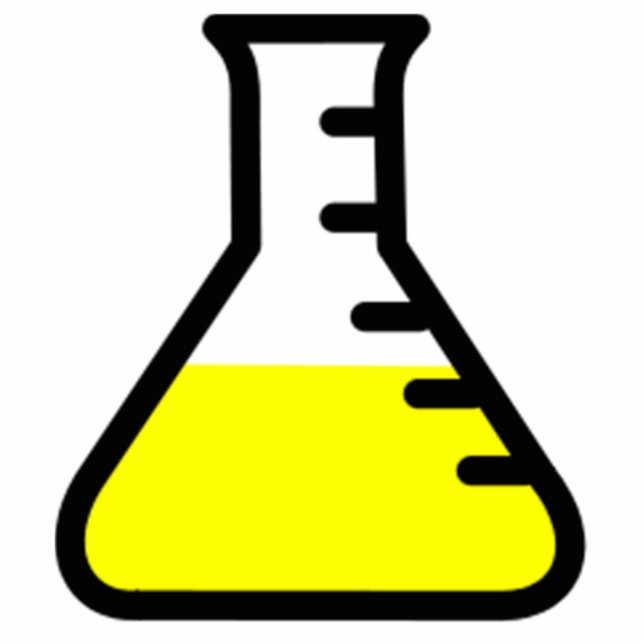 Chemie-Wissenschafts-Becher Freistehende Fotoskulptur (Vorne)