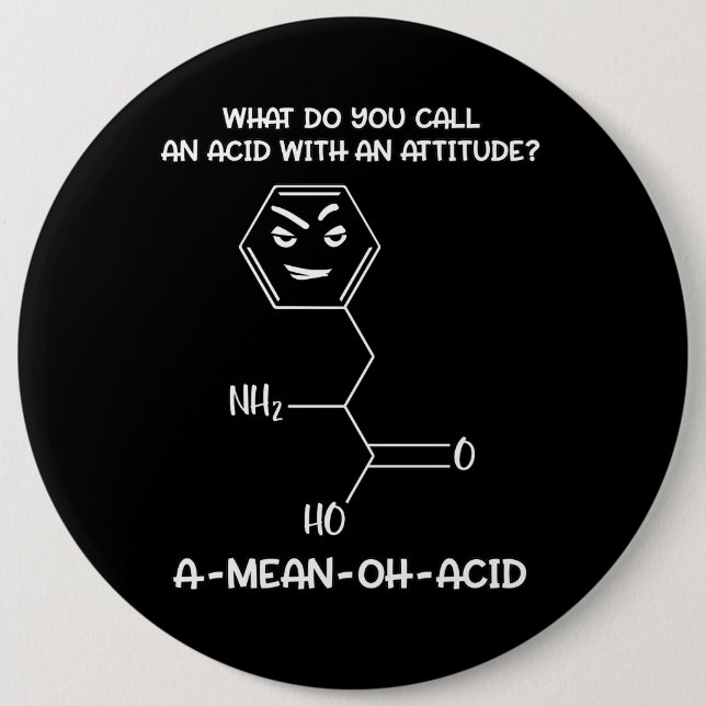 Chemie-Wissenschafts-saure Haltung Button (Vorderseite)