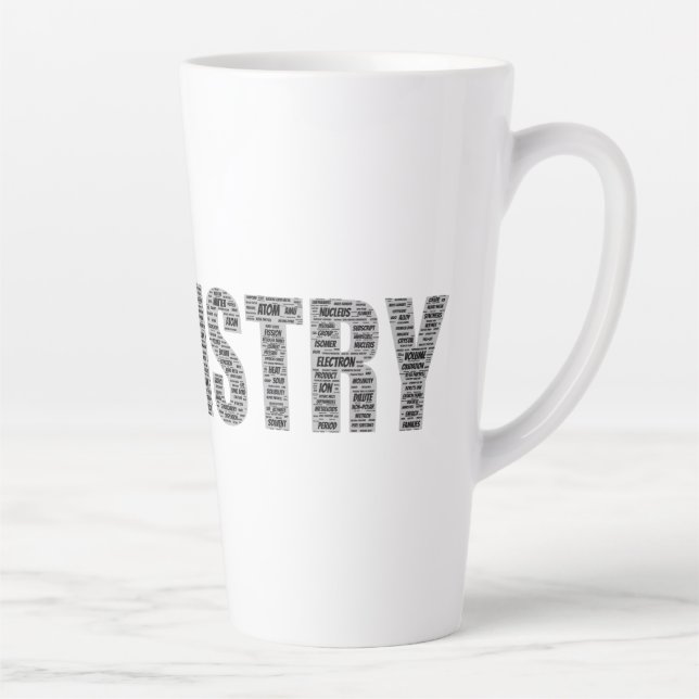 Chemie-Word-Cloud Milchtasse (Rechts)
