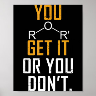 Chemie-Wortspiel - Ether Versteh Es Oder Nicht - L Poster