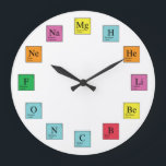 Chemie-Zeit Große Wanduhr<br><div class="desc">Eine Uhr für Chemiker und Wissenschaftler! Verlieren Sie nicht Bahn der Zeit im Labrador!</div>