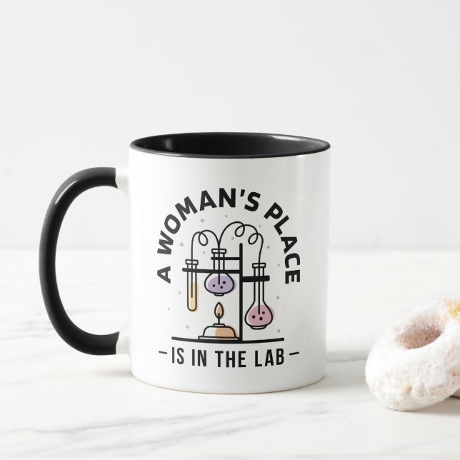 Chemiearbeiter - Frauen Platz Tasse (Mit Donut)