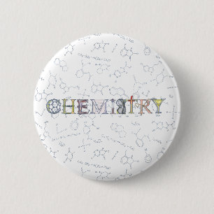 Chemiediagramme und Typografieentwurf Button