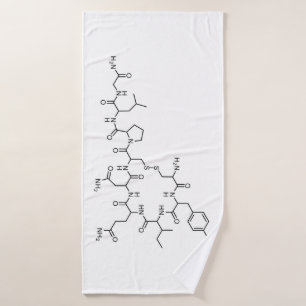 Chemieelement s der chemischen Formel des Badehandtuch