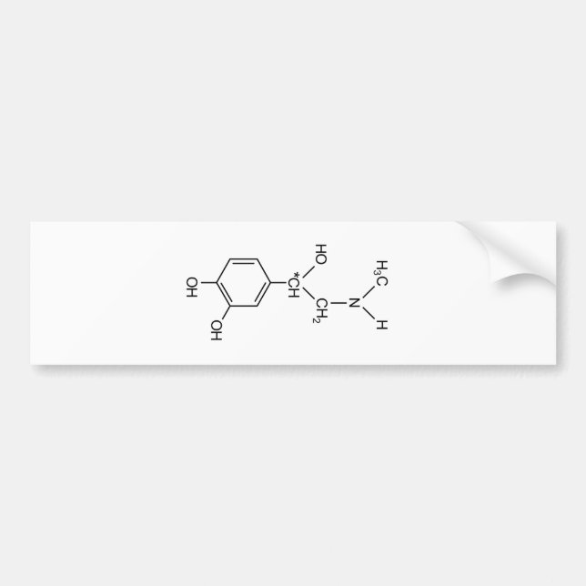 Chemiehormon elem der chemischen Formel der Autoaufkleber (Vorne)