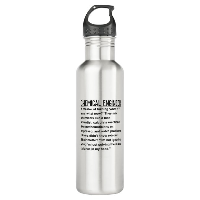 Chemieingenieur Edelstahlflasche (Vorderseite)