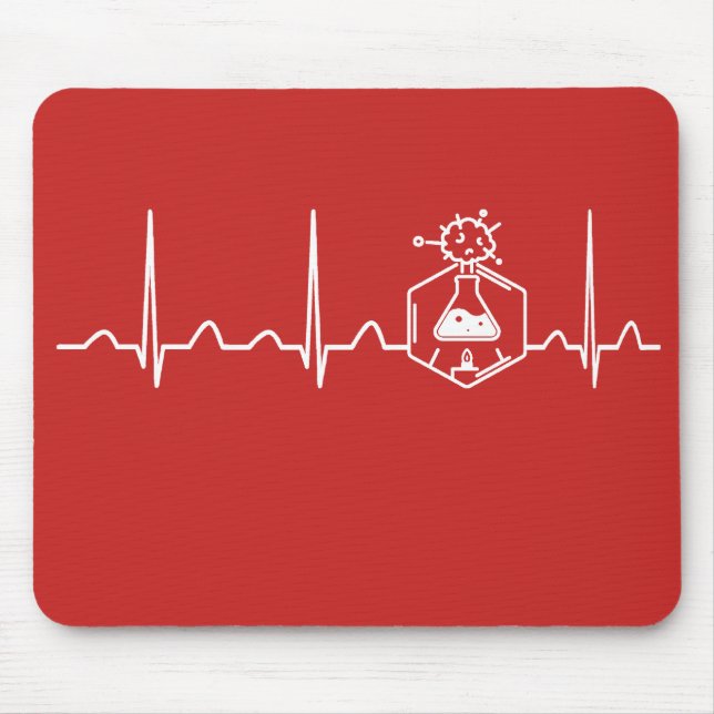 Chemieingenieur-Herzschlag Mousepad (Vorne)