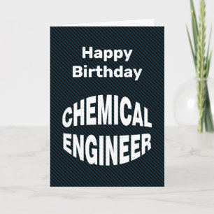 Chemieingenieur in hervorgehobener Schrift Geburts Karte