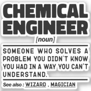 Chemieingenieur Noun Mitarbeiter präsentieren Idee Aufkleber