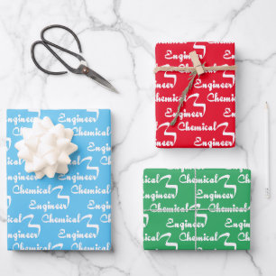 Chemieingenieur Ribbon Geschenkpapier Set