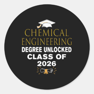 Chemieingenieurstudium freigeschaltet Cl von 2026  Runder Aufkleber
