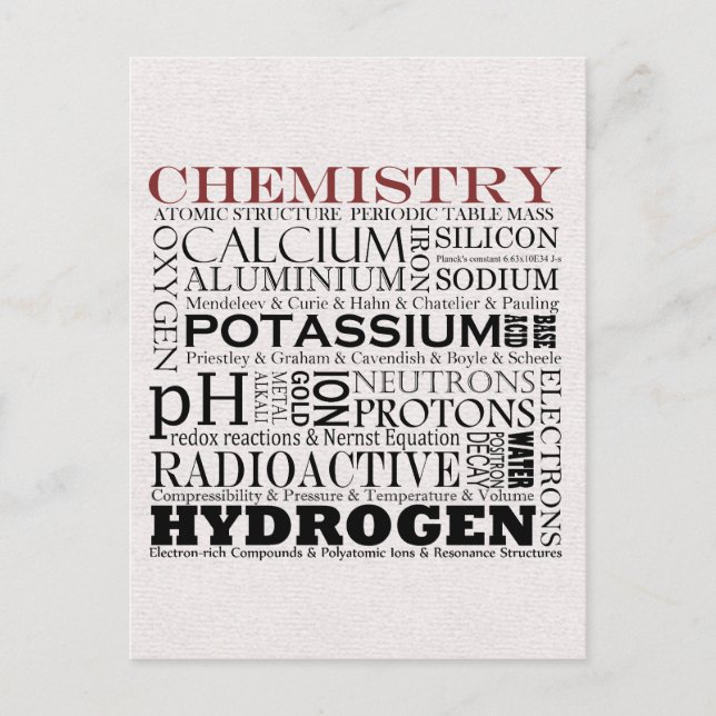 Chemiekarte Postkarte (Vorderseite)