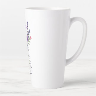 Chemiekolben mit Lavendel und Rose A Milchtasse