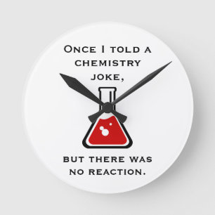 Chemielehrer Chemiker Lustiges Geschenk Geschenke Runde Wanduhr