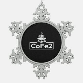 Chemielehrer Coffee Lover Schneeflocken Zinn-Ornament