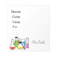Chemielehrer Notepad/Hallpass
