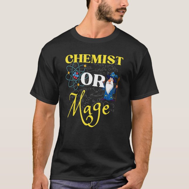 Chemielehrer oder Magierin Alchemy oder Magic Teac T-Shirt (Vorderseite)