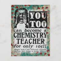 Chemielehrer Postcard - Funny Vintag Retro