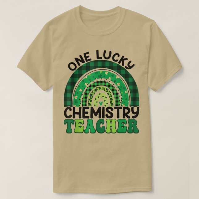 Chemielehrer Rainbow St Patricks Day One Luck T-Shirt (Design vorne)