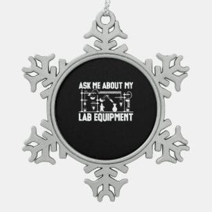 Chemielehrer Schneeflocken Zinn-Ornament
