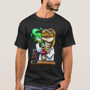 Chemielehrer Schulchemiker Lustiger T-Rex Dinos T-Shirt
