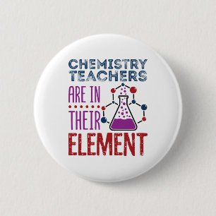 Chemielehrer sind in ihrem Element Lehrer Button