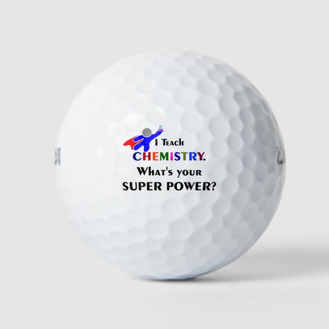 Chemielehrer Spaß Golfball (Vorderseite)