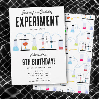 Chemiewissenschaft Teströhren Kindergeburtstag Par Einladung