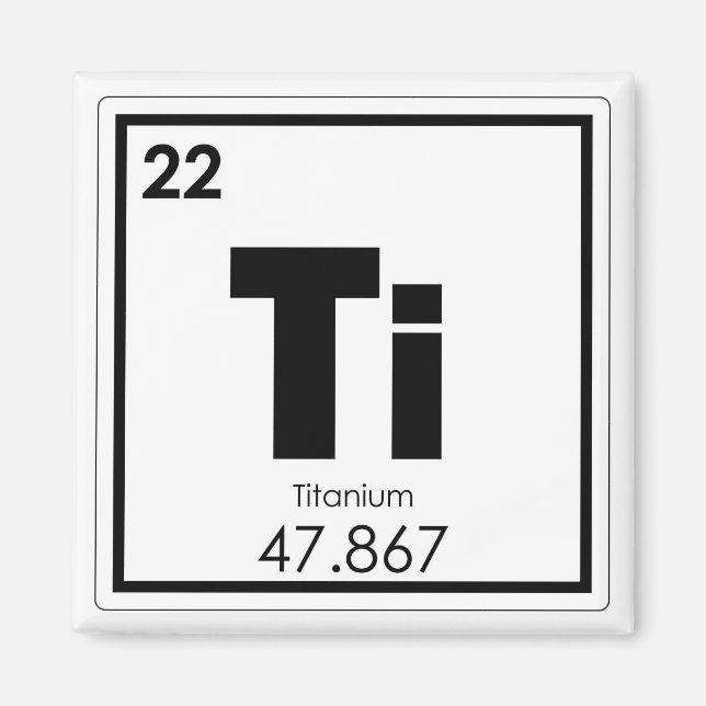 Chemikalie des Titanelements Magnet (Vorne)