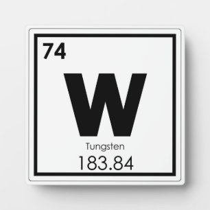 Chemikalische Formel für Wolframelemente Fotoplatte