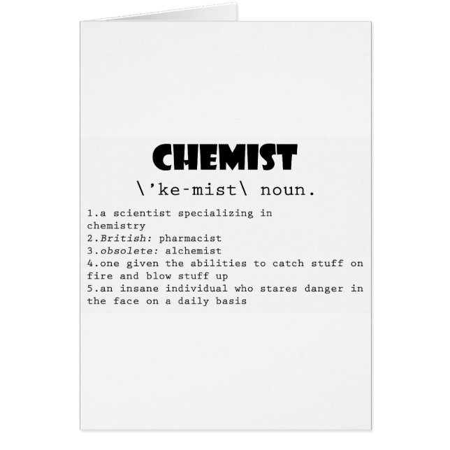 Chemiker-Definition (Vorne)