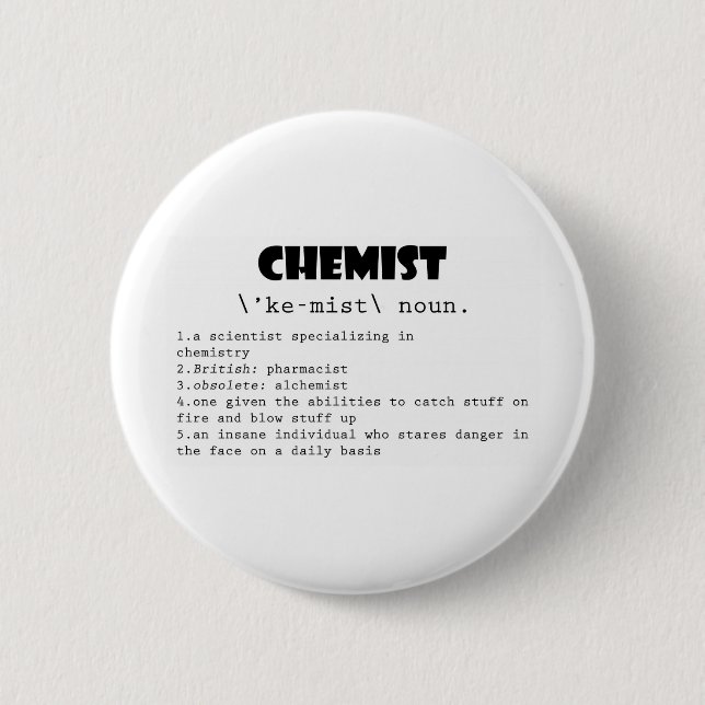Chemiker-Definition Button (Vorderseite)