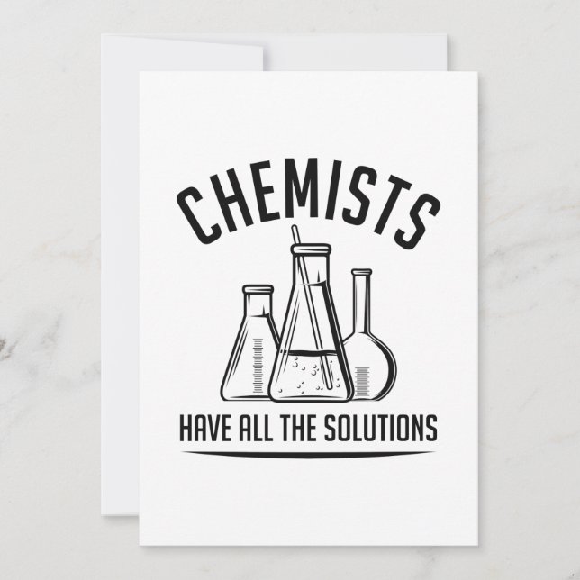 Chemiker haben alle Lösungen Dankeskarte (Vorderseite)