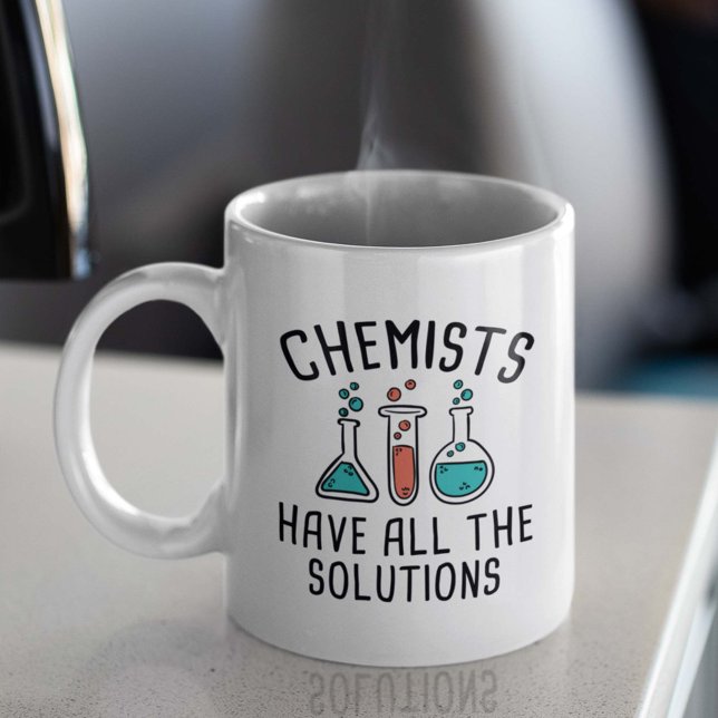 Chemiker haben alle Lösungen Kaffeetasse (Von Creator hochgeladen)