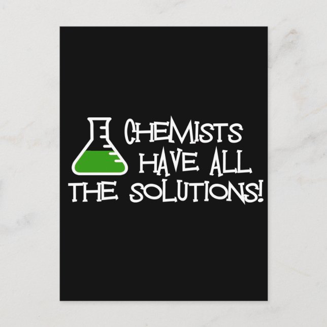 Chemiker haben alle Lösungen Postkarte (Vorderseite)