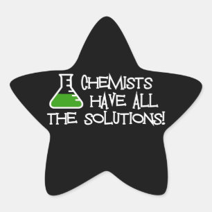 Chemiker haben alle Lösungen Stern-Aufkleber