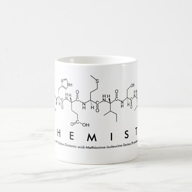 Chemikerpeptid-Wort-Tasse Kaffeetasse (Mittel)