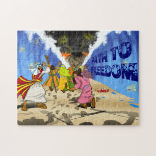 Chemin au puzzle d'histoire de bible de la libert