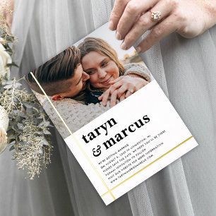 Chemin Croisé Mariage FOIL Enregistrer La Carte Da