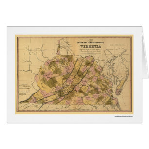 Chemin de fer de la Virginie et carte 1848 de