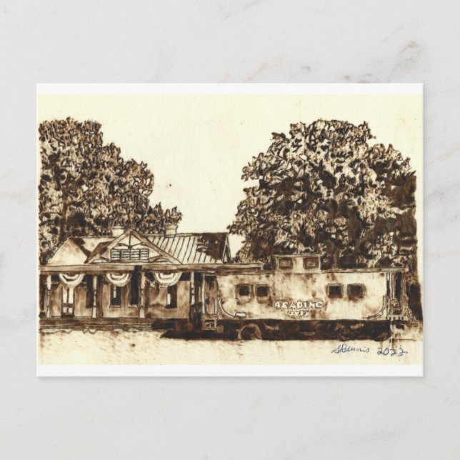 Chemin de fer de Ridgely Maryland - Carte postale (Devant)