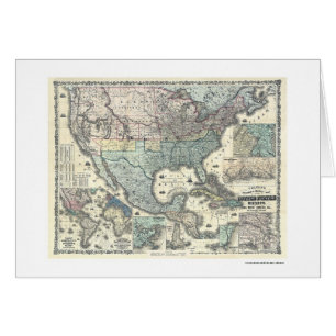 Chemin de fer et carte militaire Etats-Unis 1862