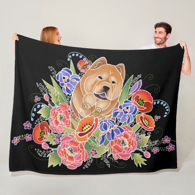 CHEMIN DE JARDIN DOUX - Couverture en polaire 3 ta (En situation)