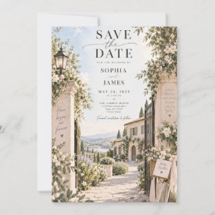 Chemin de jardin romantique pour mariage, carte 's