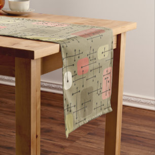 Chemin De Table Court 1950 Eames Era Art Crosshairs Botanique
